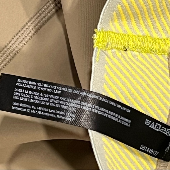 Free People Movement Taupe & Lime Green Endurance Tight size Small - Picture 10 of 10